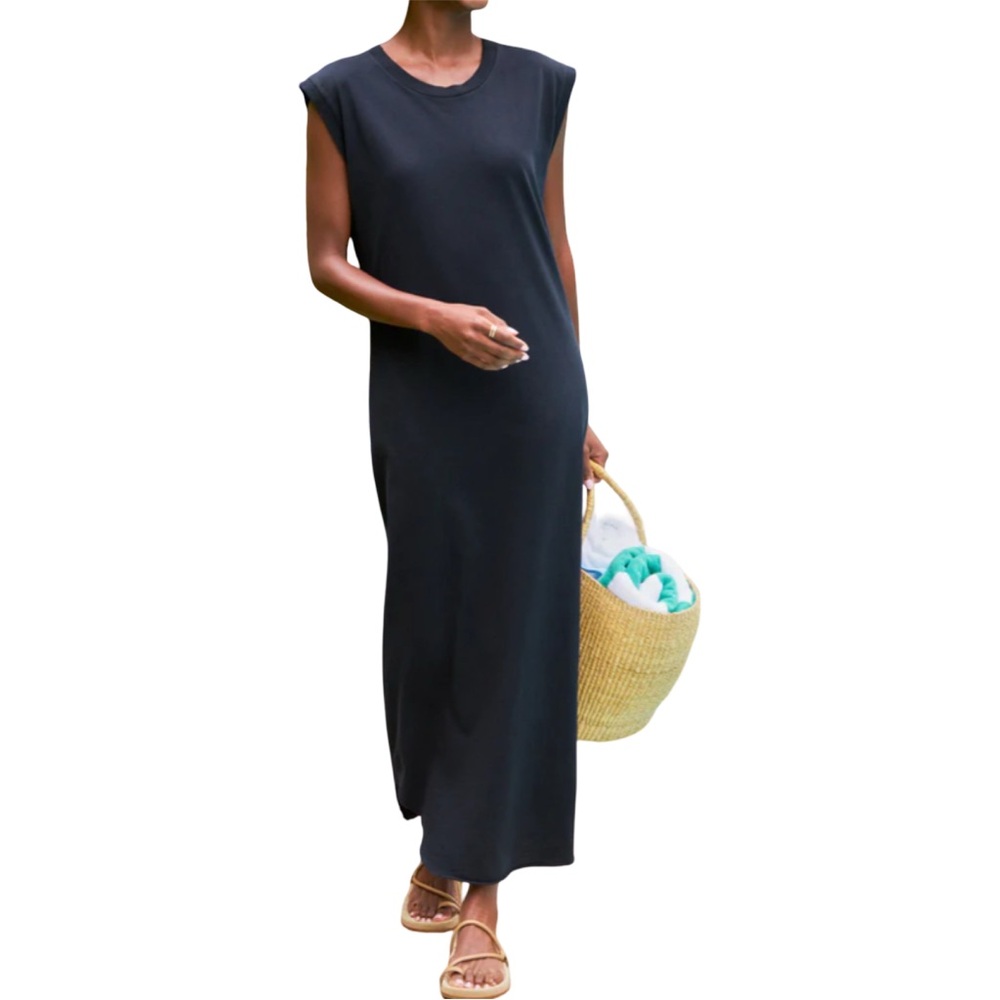 Frank & Eileen Sleeveless Black Maxi Dress